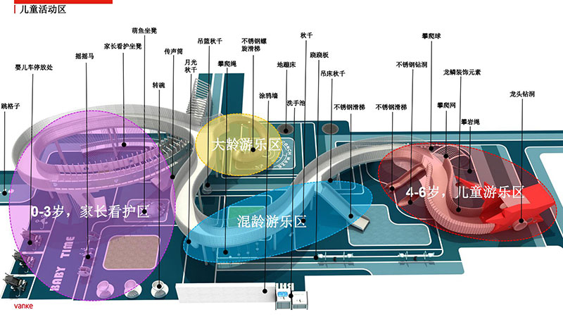 儿童户外游乐场规划效果图